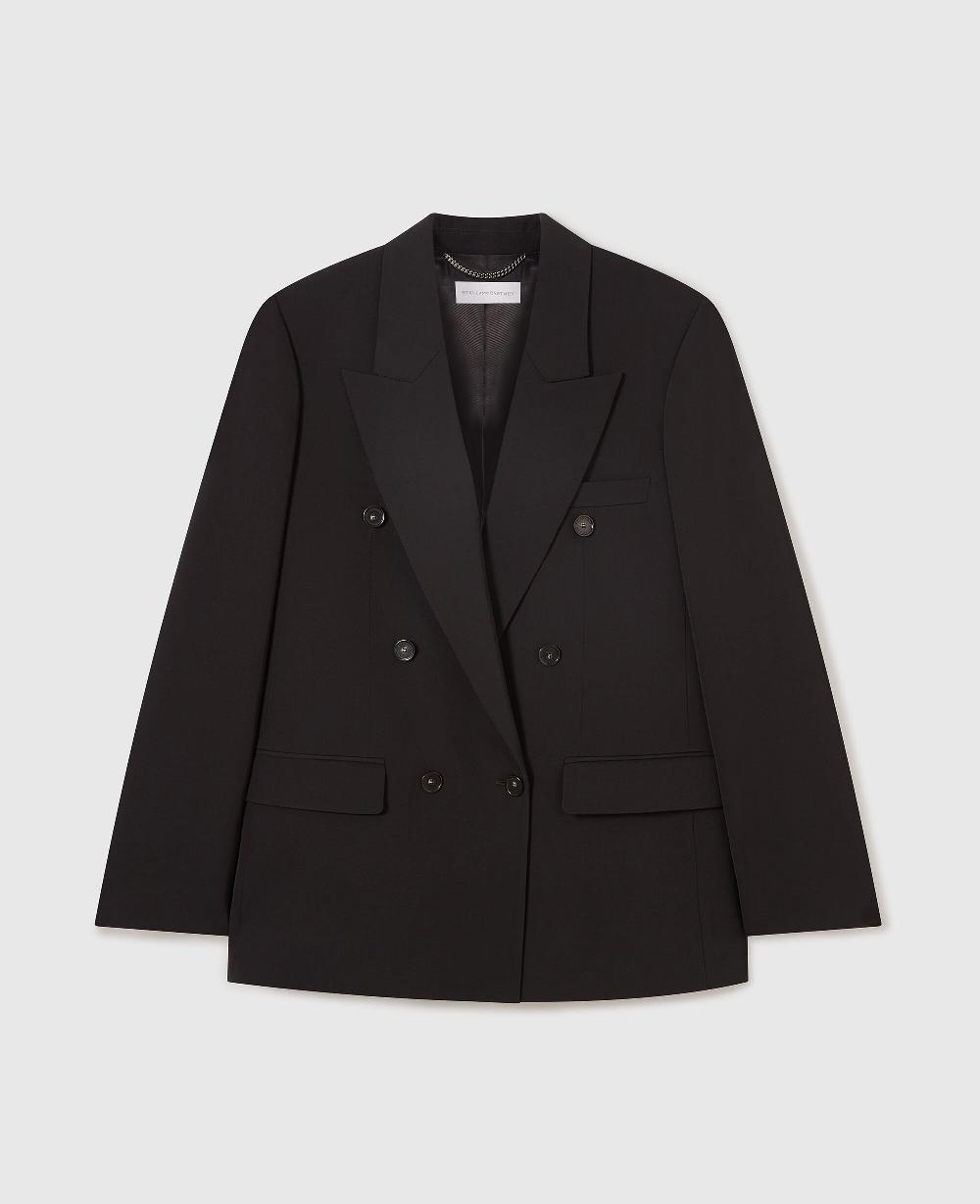 stella Double-Breasted Boyfriend Blazer