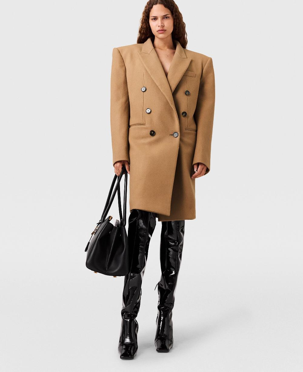 Stella Double-Breasted Mid-Length Coat