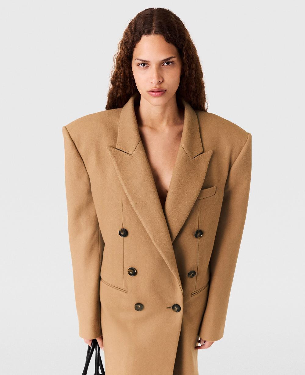 Stella Double-Breasted Mid-Length Coat
