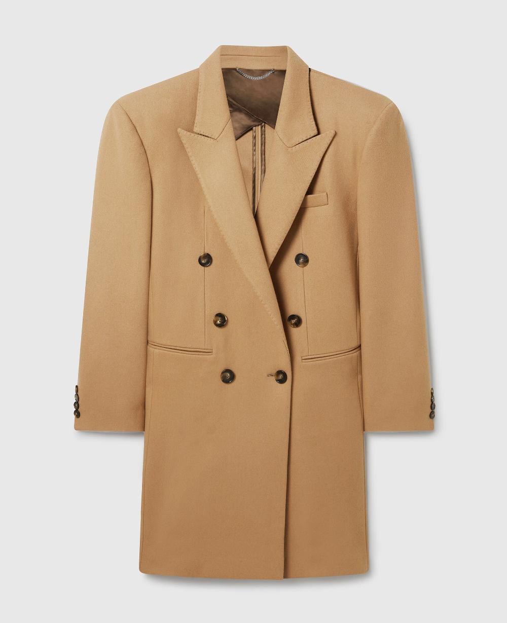 stella Double-Breasted Mid-Length Coat