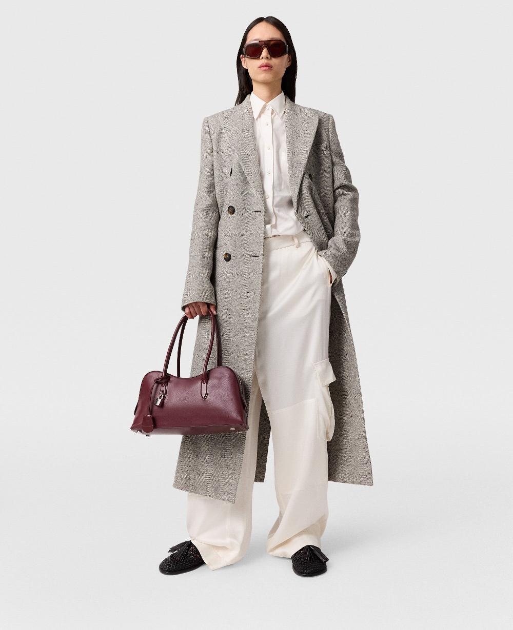 Stella Double-Breasted Tweed Long Coat
