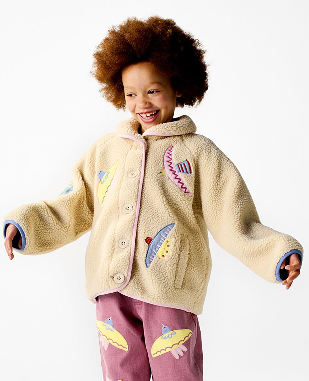 Stella Dove Embroidered Fleece