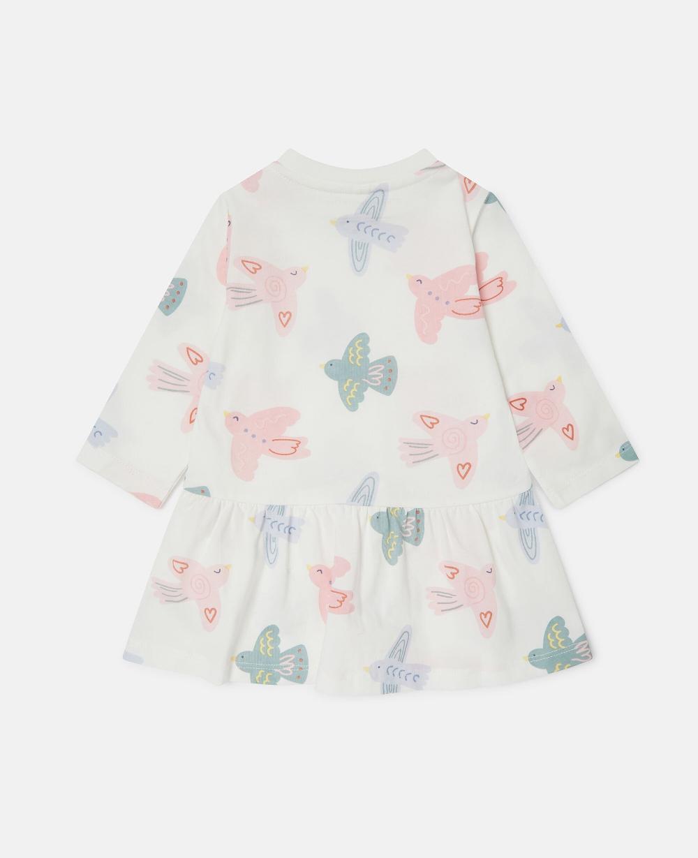 Stella Dove Print Long-Sleeve Dress