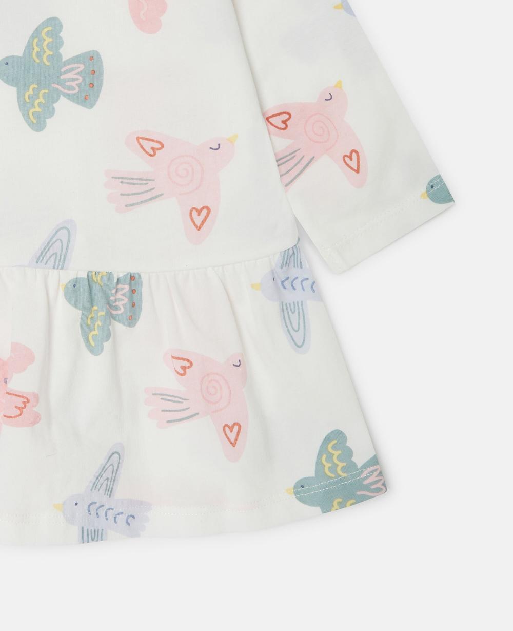 Stella Dove Print Long-Sleeve Dress