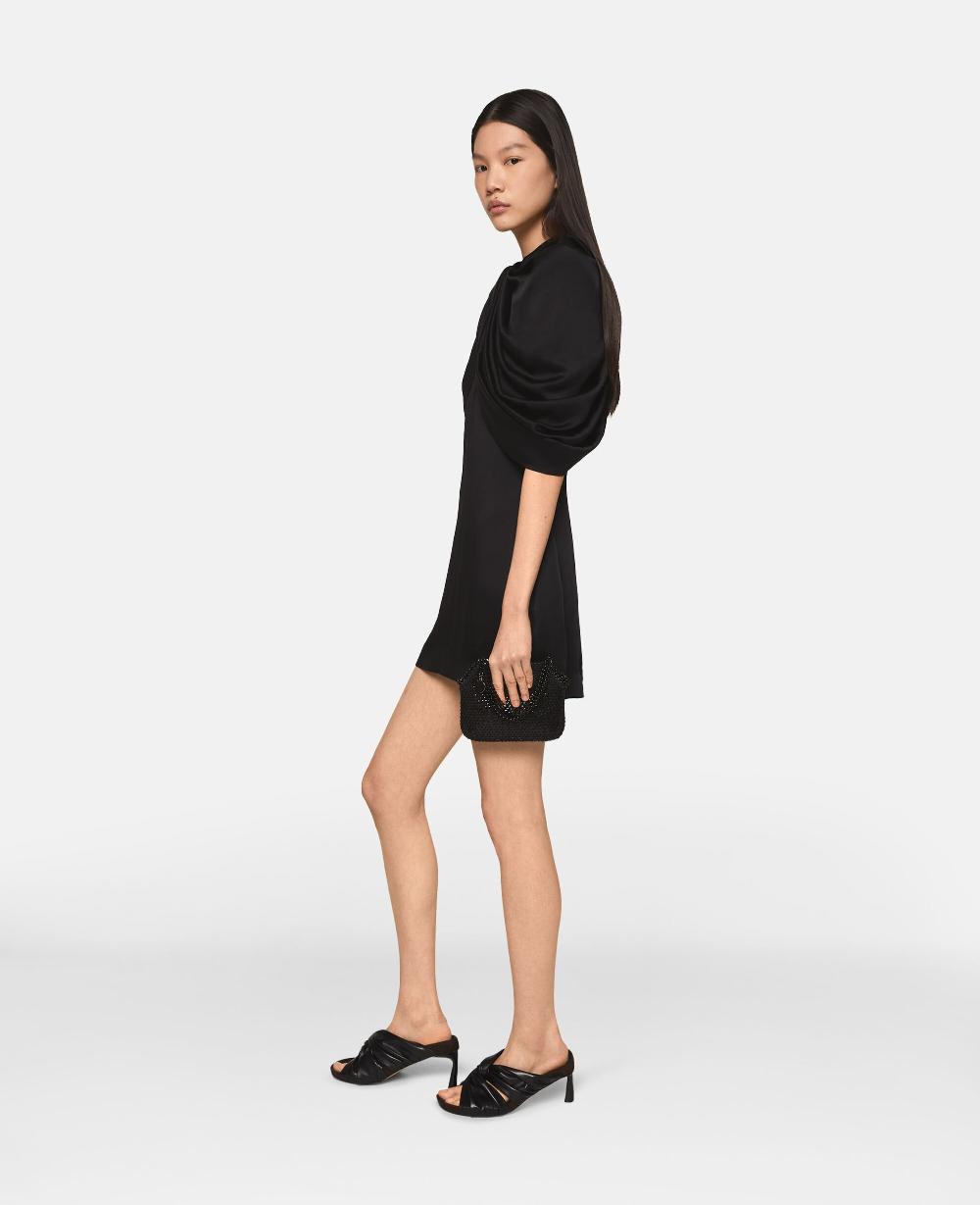 Stella Draped Satin Mini Dress