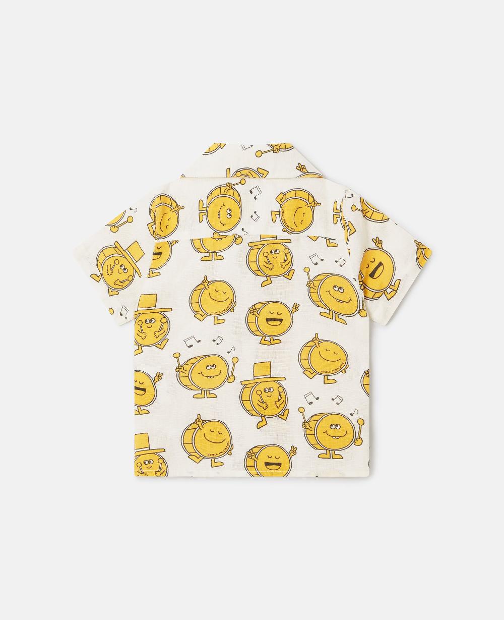 Stella Drum Print Short-Sleeve Shirt