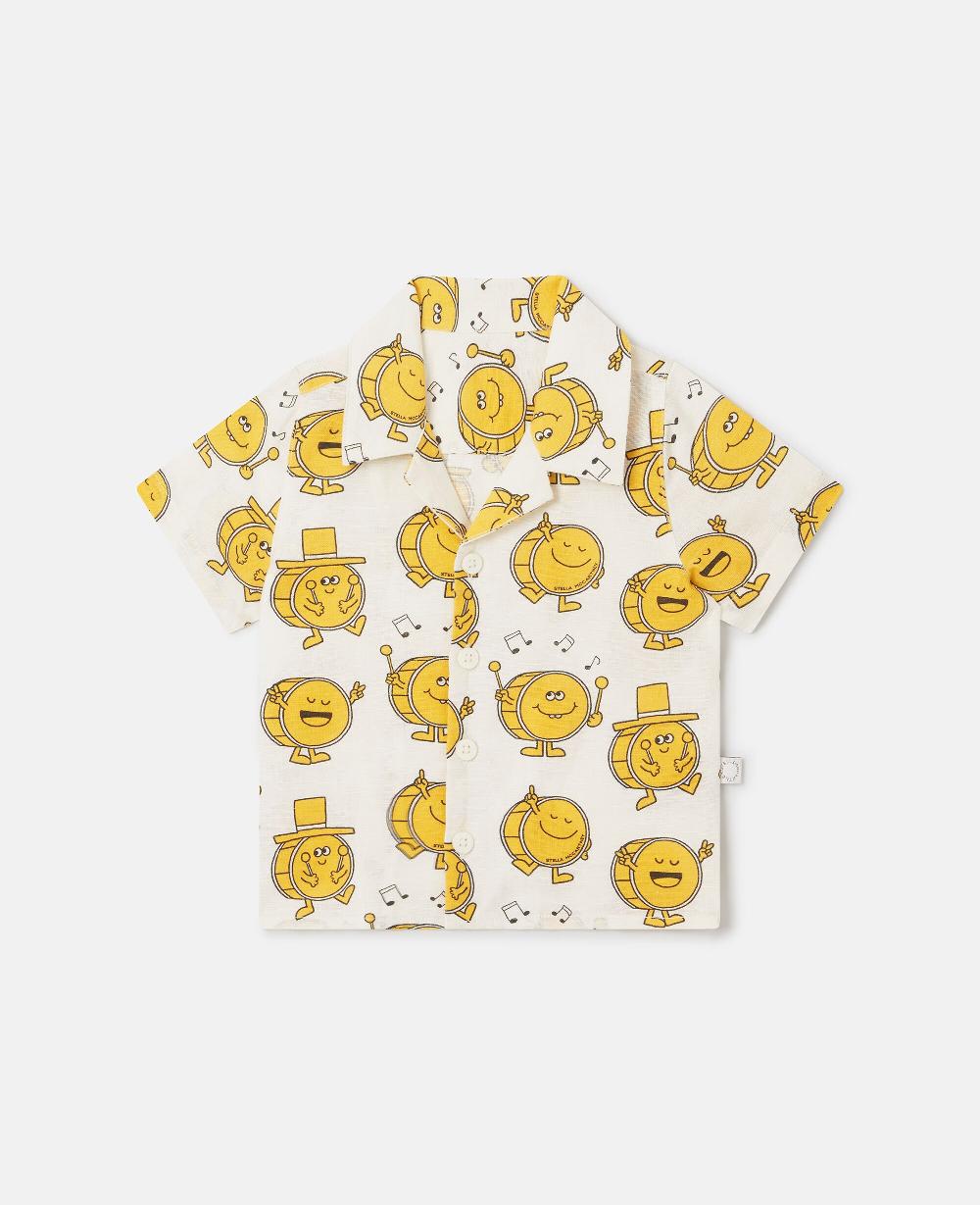 stella Drum Print Short-Sleeve Shirt
