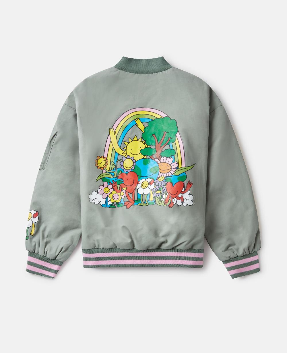 Stella Earth Friends Graphic Bomber Jacket
