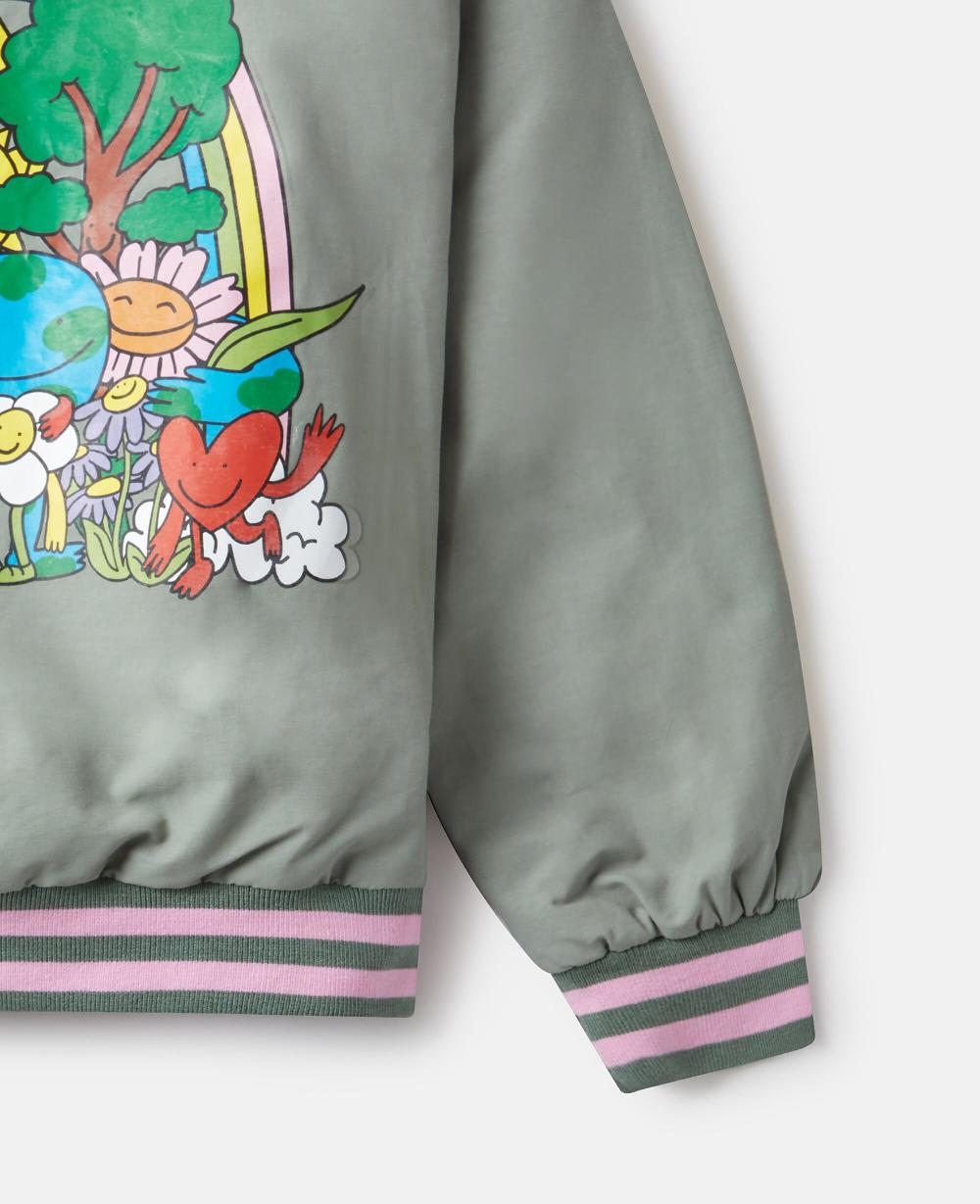 Stella Earth Friends Graphic Bomber Jacket