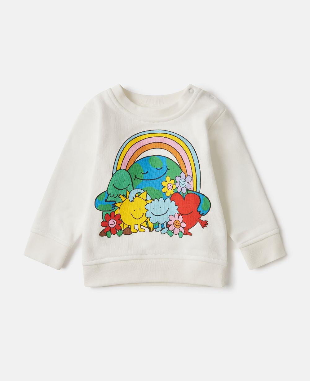 stella Earth Friends Graphic Crewneck Sweatshirt