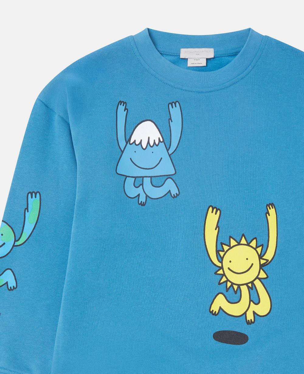 Stella Earth Friends Graphic Crewneck Sweatshirt