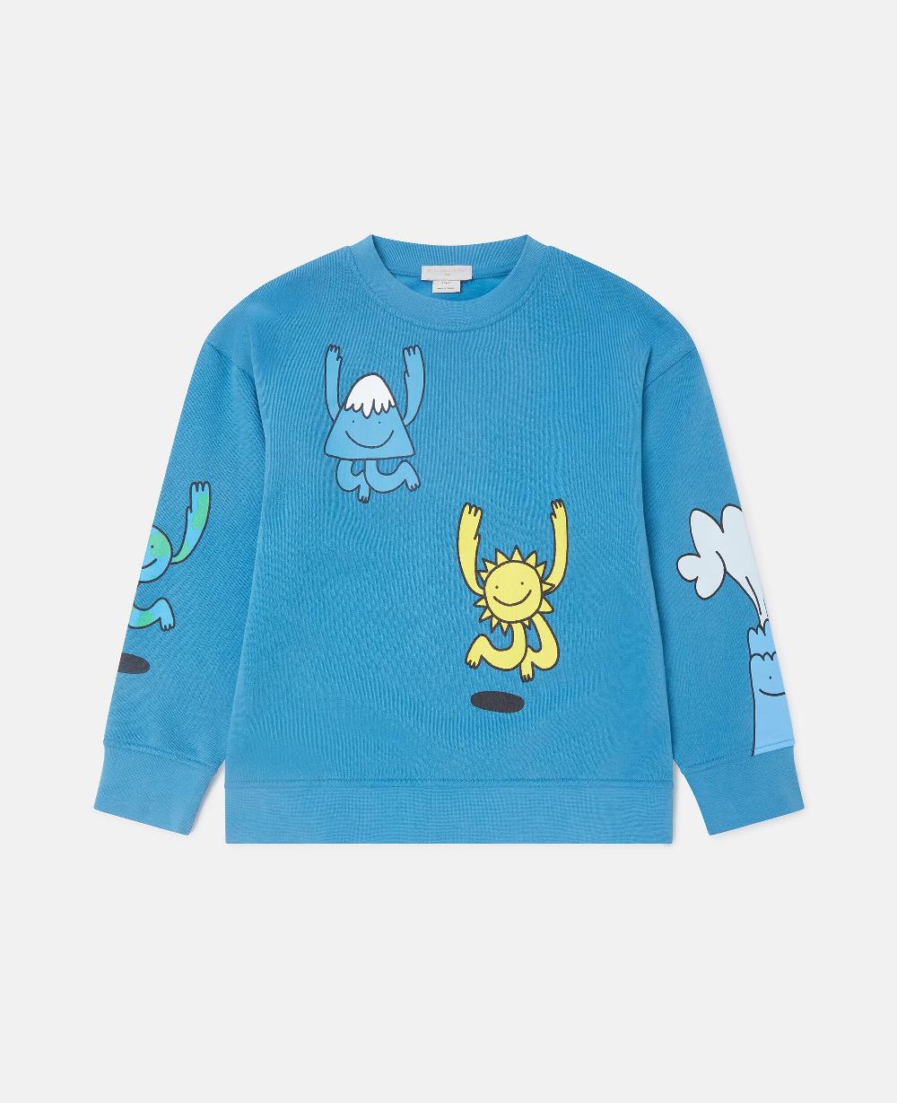 stella Earth Friends Graphic Crewneck Sweatshirt