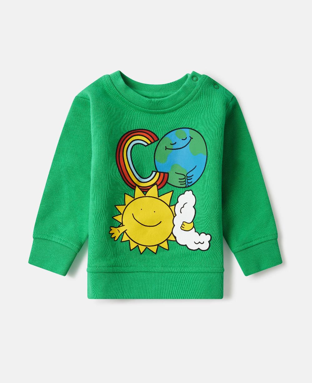 stella Earth Friends Graphic Crewneck Sweatshirt