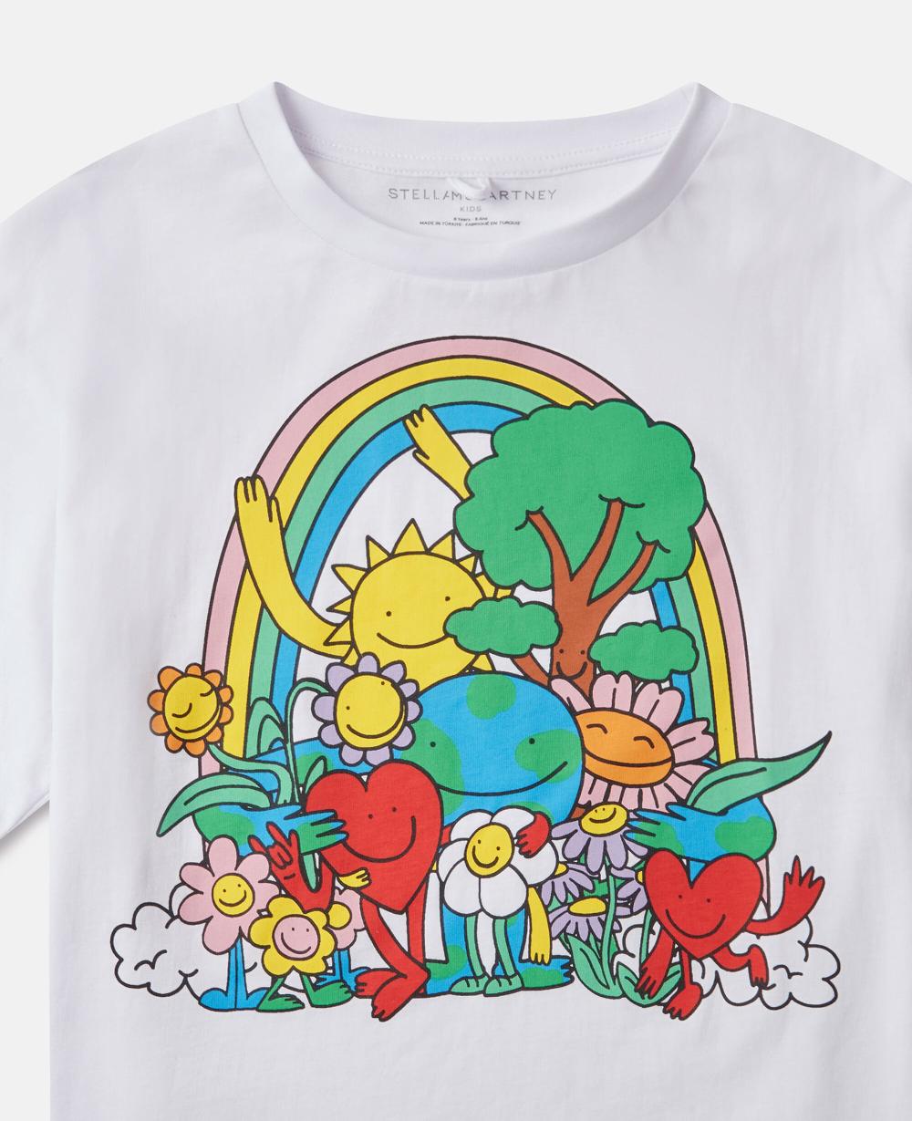 Stella Earth Friends Graphic Cropped T-Shirt