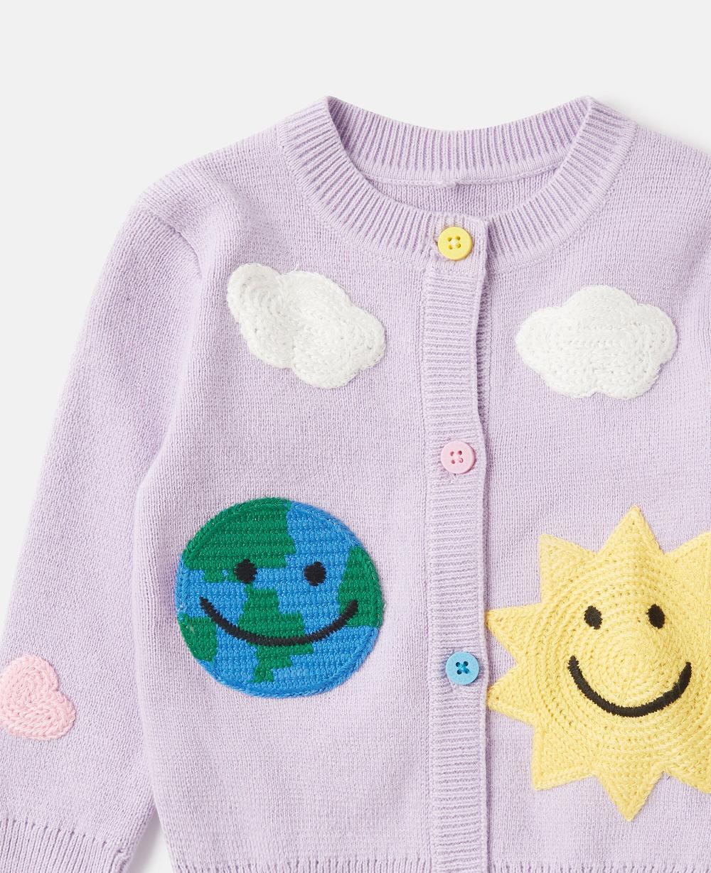 Stella Earth Friends Graphic Embroidered Cardigan