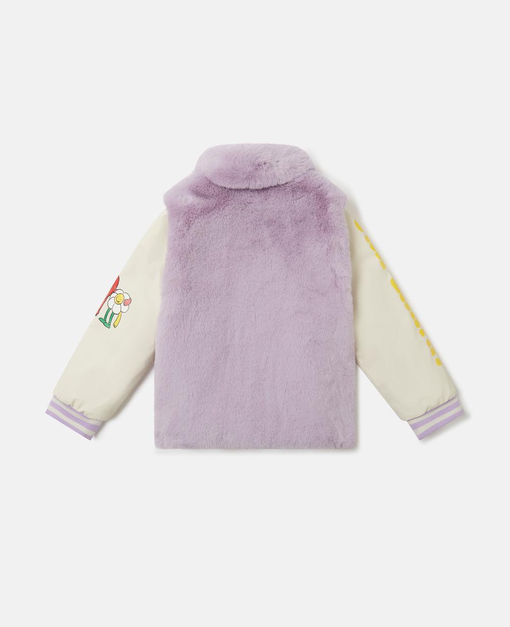 Stella Earth Friends Graphic Plush Teddy Jacket