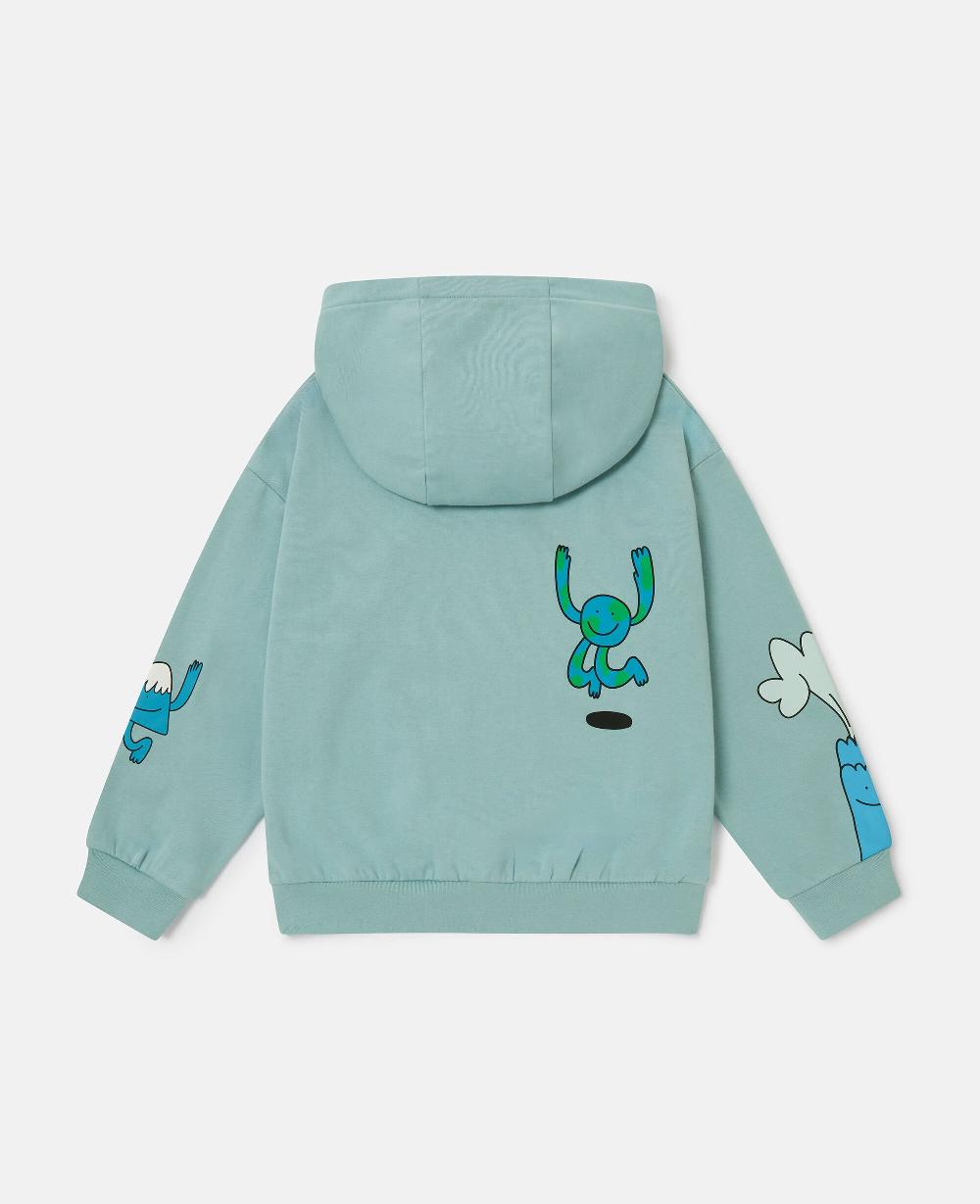 Stella Earth Friends Graphic Zipper-Up Hoodie