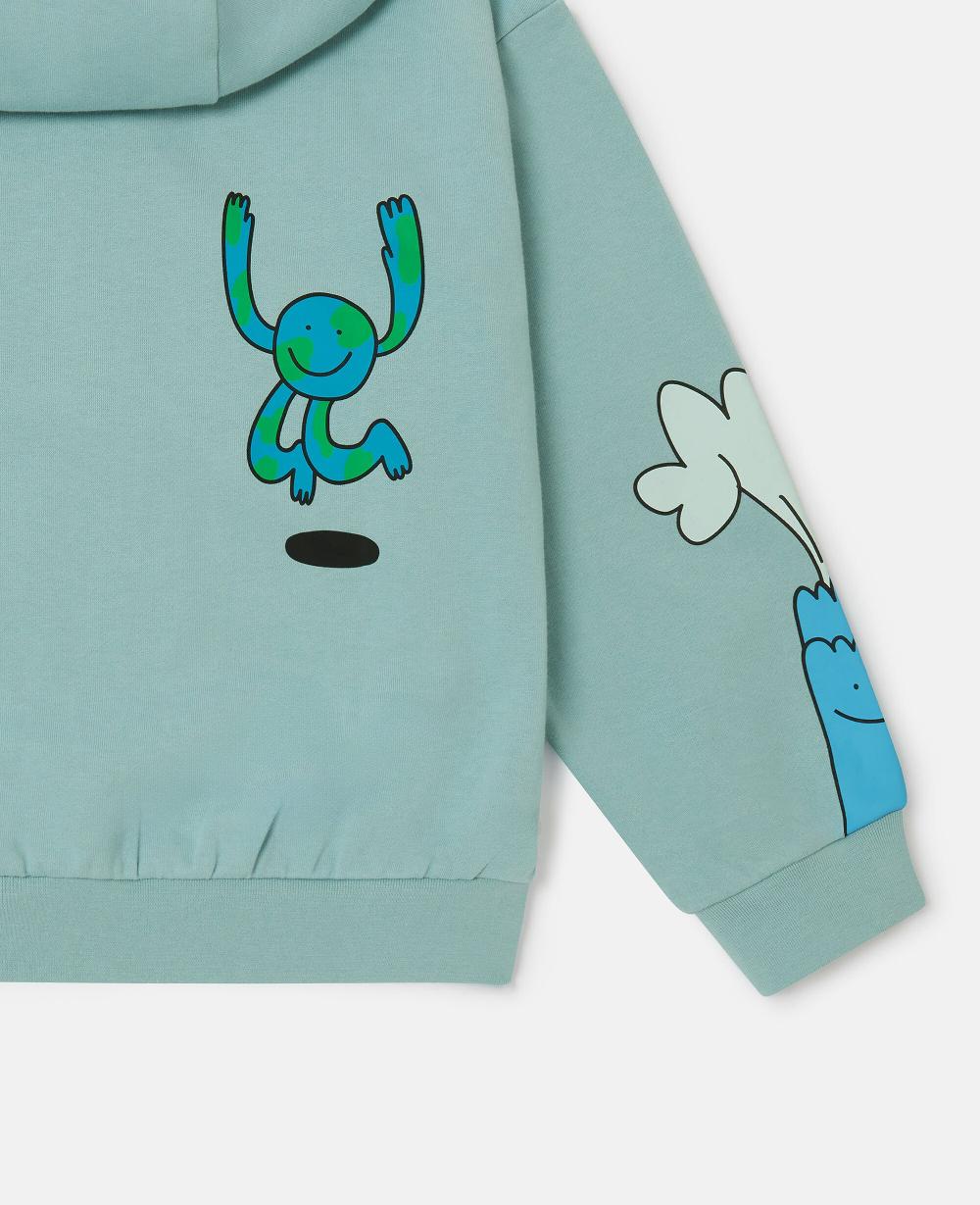 Stella Earth Friends Graphic Zipper-Up Hoodie