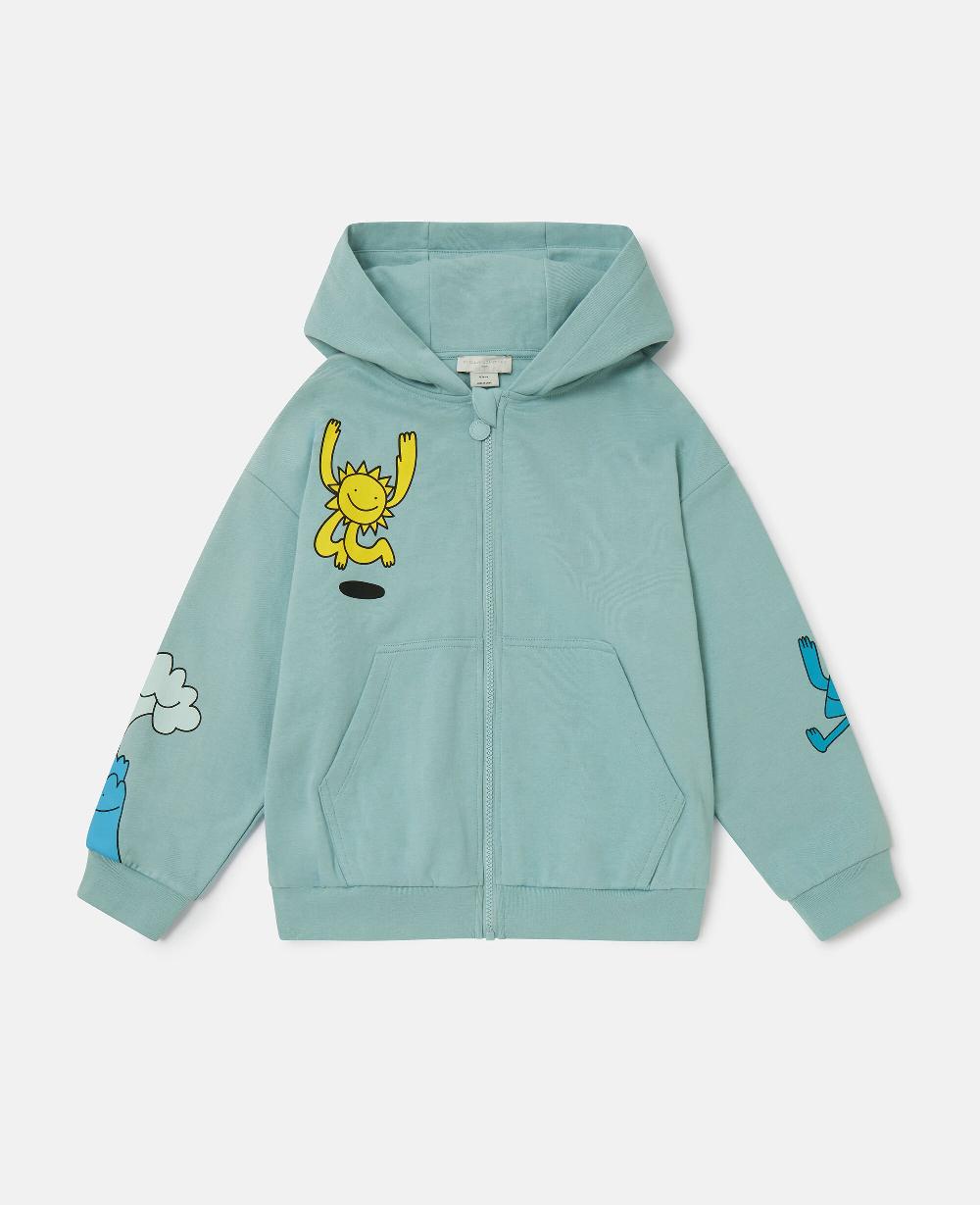 stella Earth Friends Graphic Zipper-Up Hoodie
