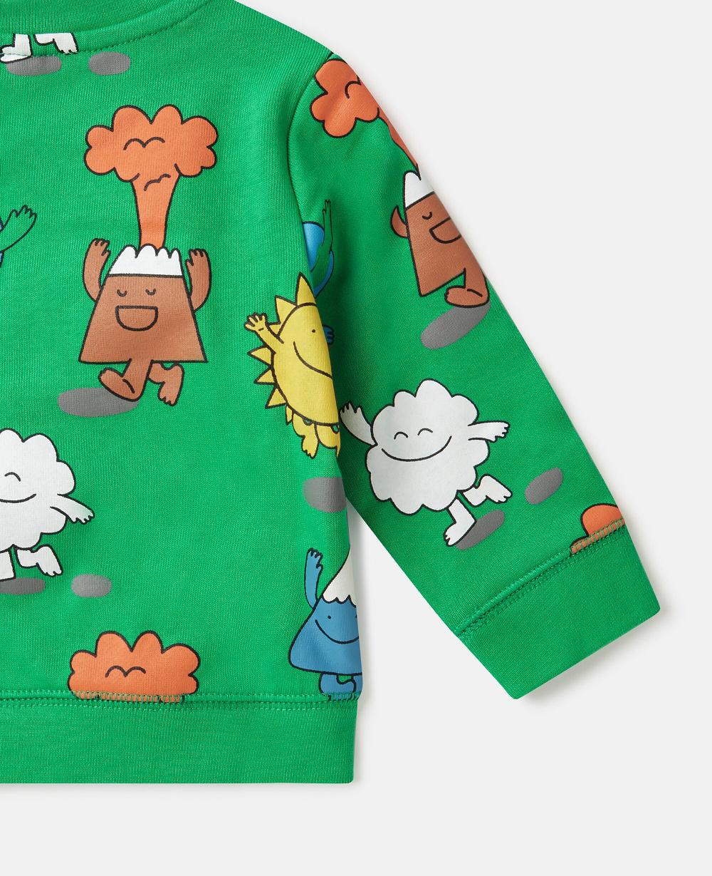 Stella Earth Friends Print Crewneck Sweatshirt