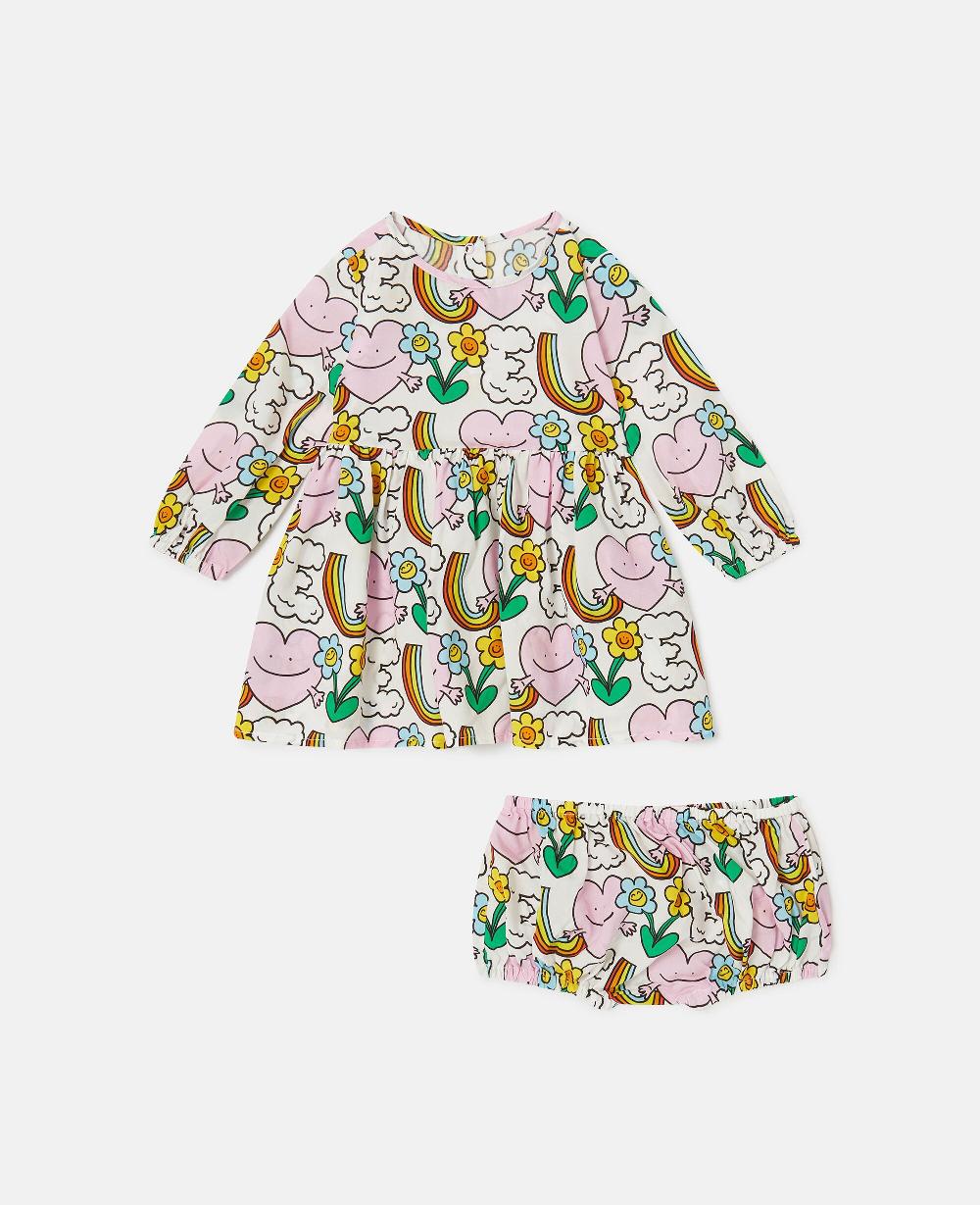 stella Earth Friends Print Dress and Bloomers Set