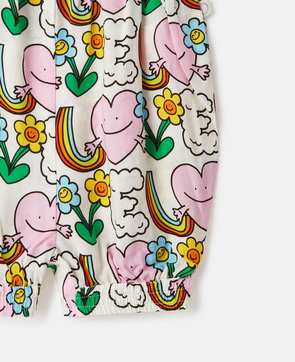 Stella Earth Friends Print Frilled Strap Romper