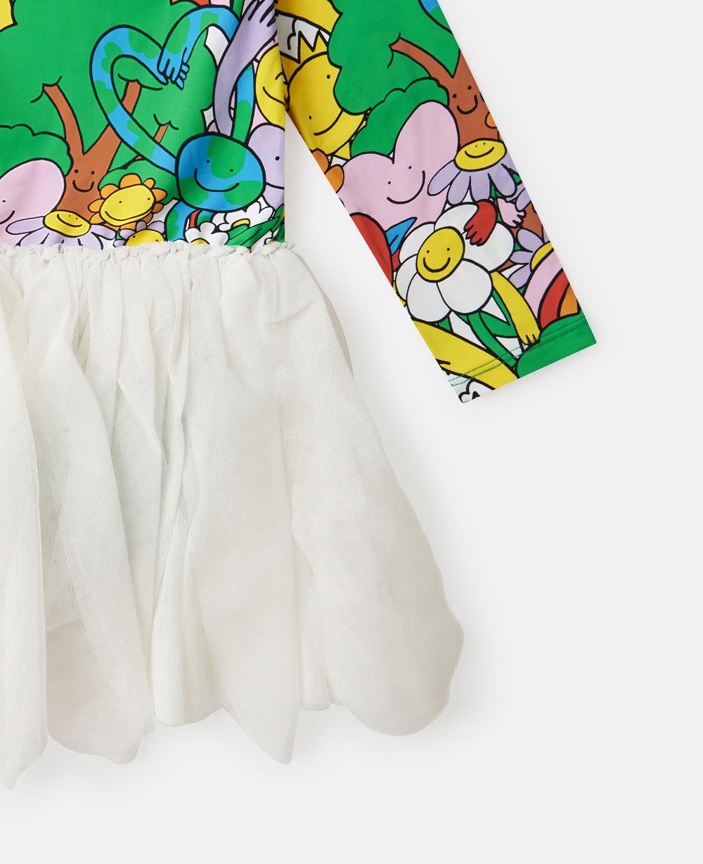 Stella Earth Friends Print Tulle Petals Dress