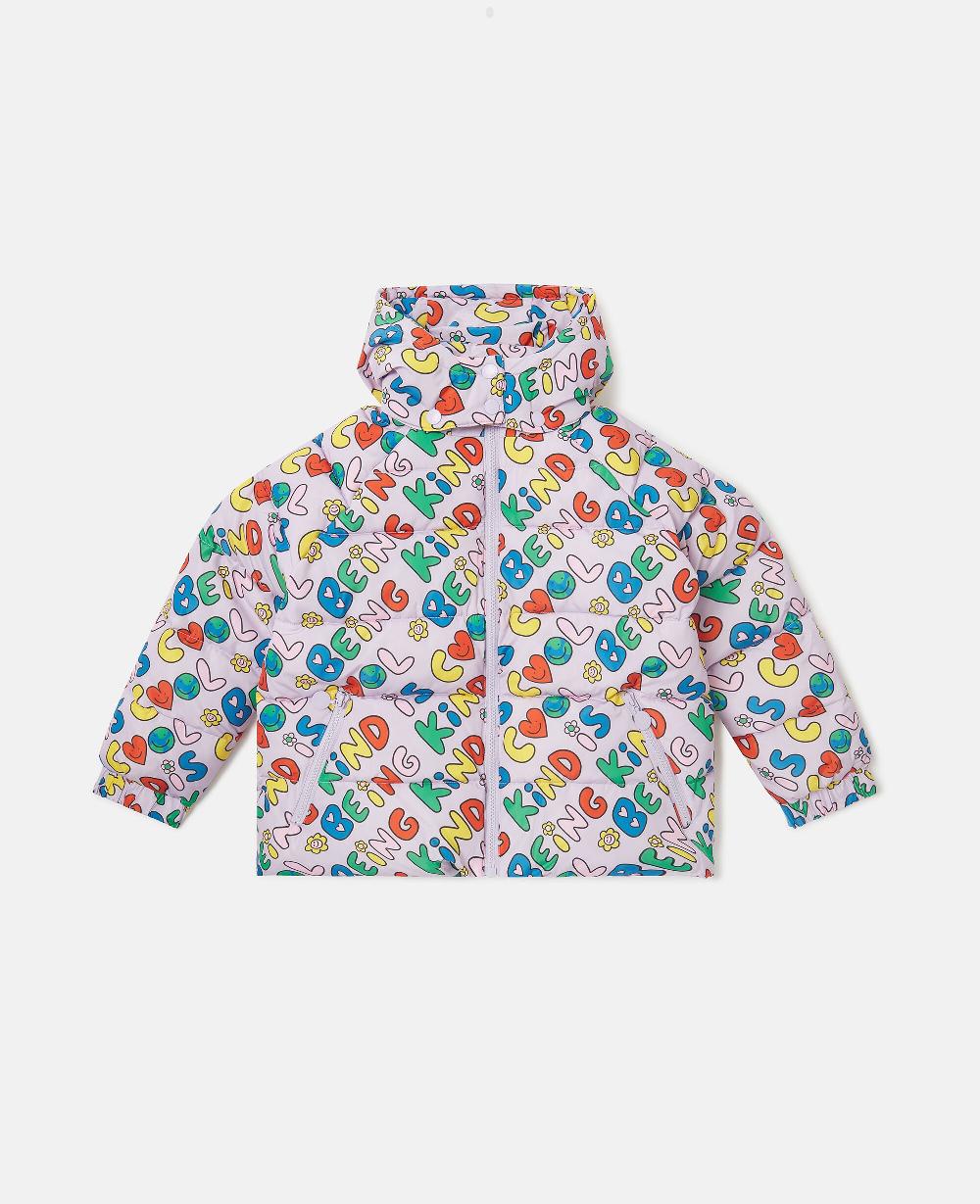 stella Earth Friends Text Print Raincoat