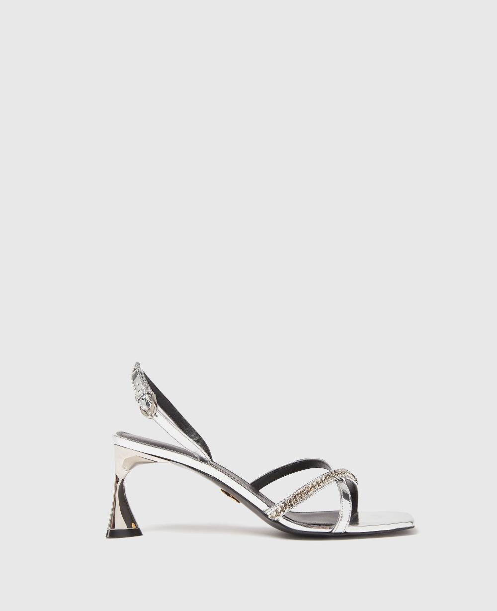 stella Elsa Metallic Heeled Sandals