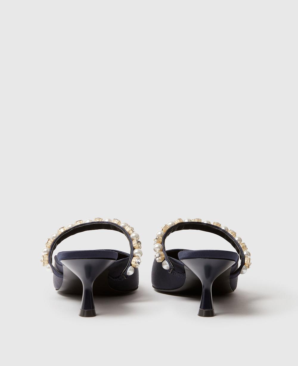 Stella Elsa Pearl-Embellished Kitten Heels