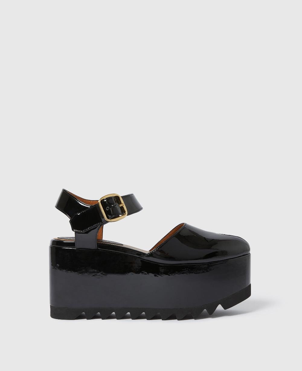 stella Elyse Patent Platform Sandals