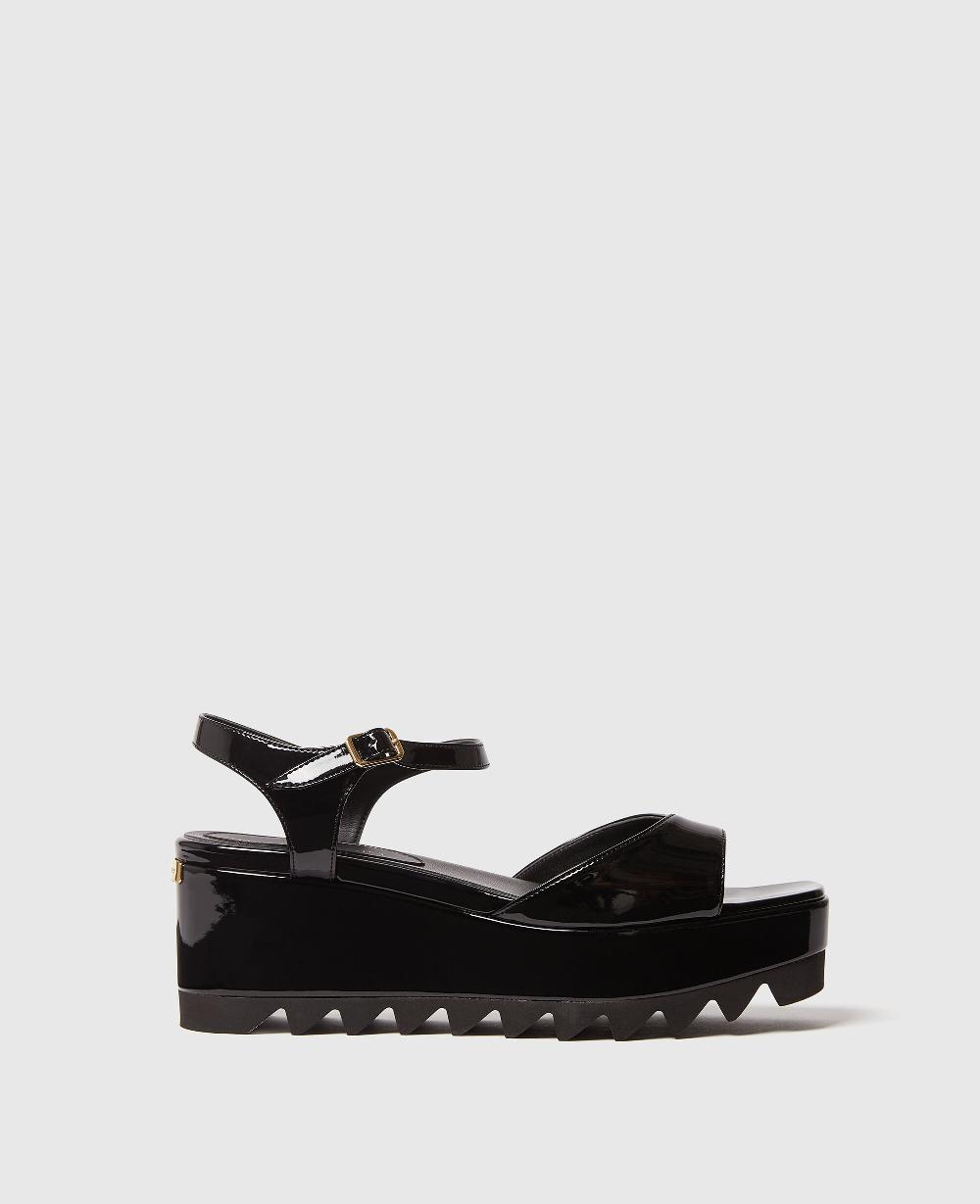 stella Elyse Patent Platform Sandals