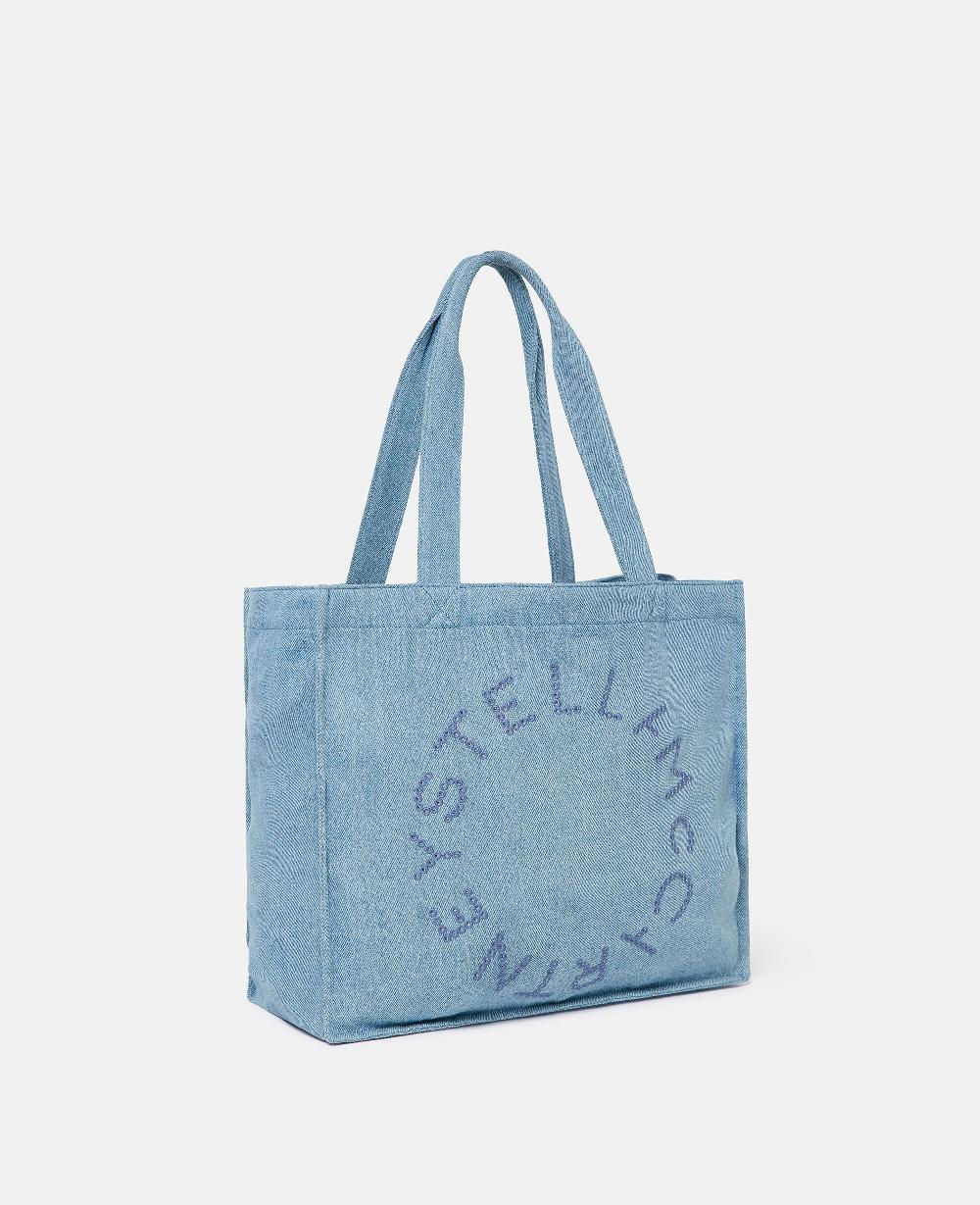 Stella Embroidered Denim Tote Bag