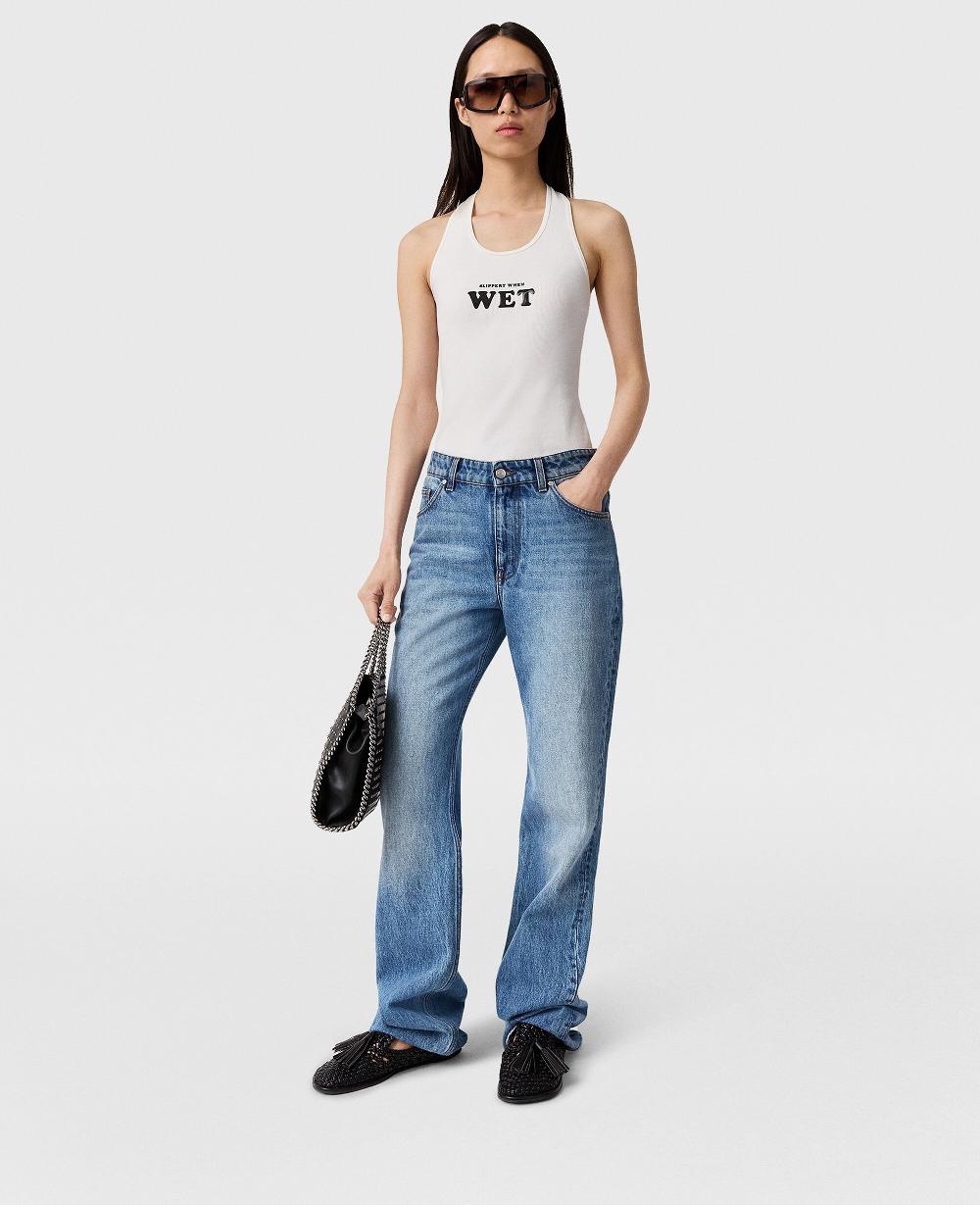 Stella Faded Straight-Leg Mid-Rise Denim Jeans