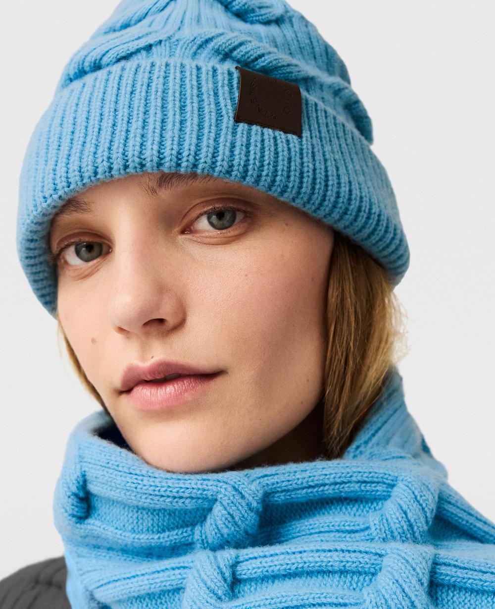 Stella Falabella Cable-Knit Beanie