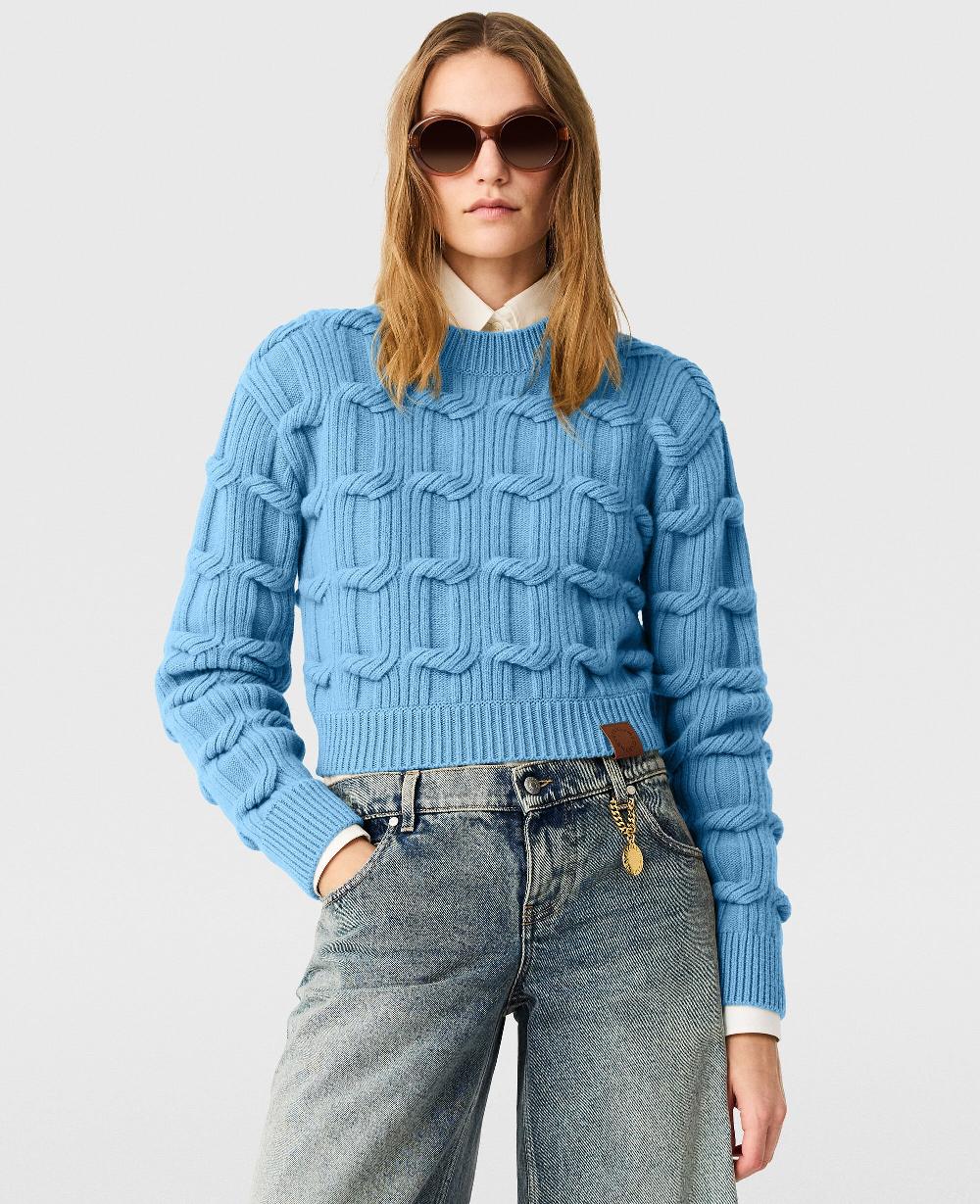 Stella Falabella Cable-Knit Crewneck Jumper