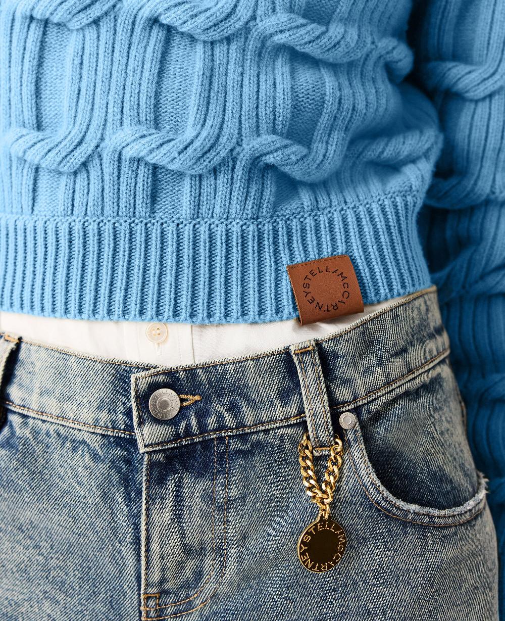 Stella Falabella Cable-Knit Crewneck Jumper