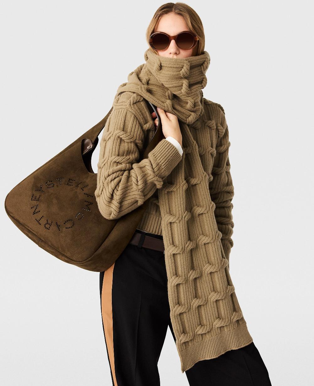 Stella Falabella Cable-Knit Scarf