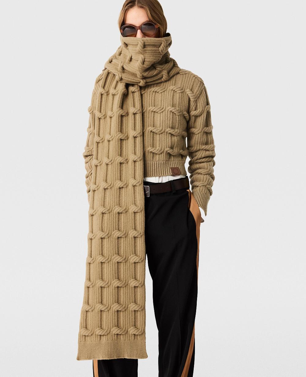 Stella Falabella Cable-Knit Scarf