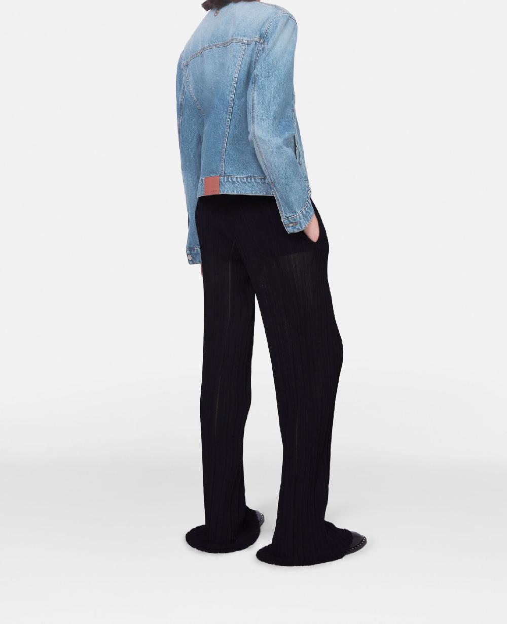 Stella Falabella Chain Light Wash Denim Jacket