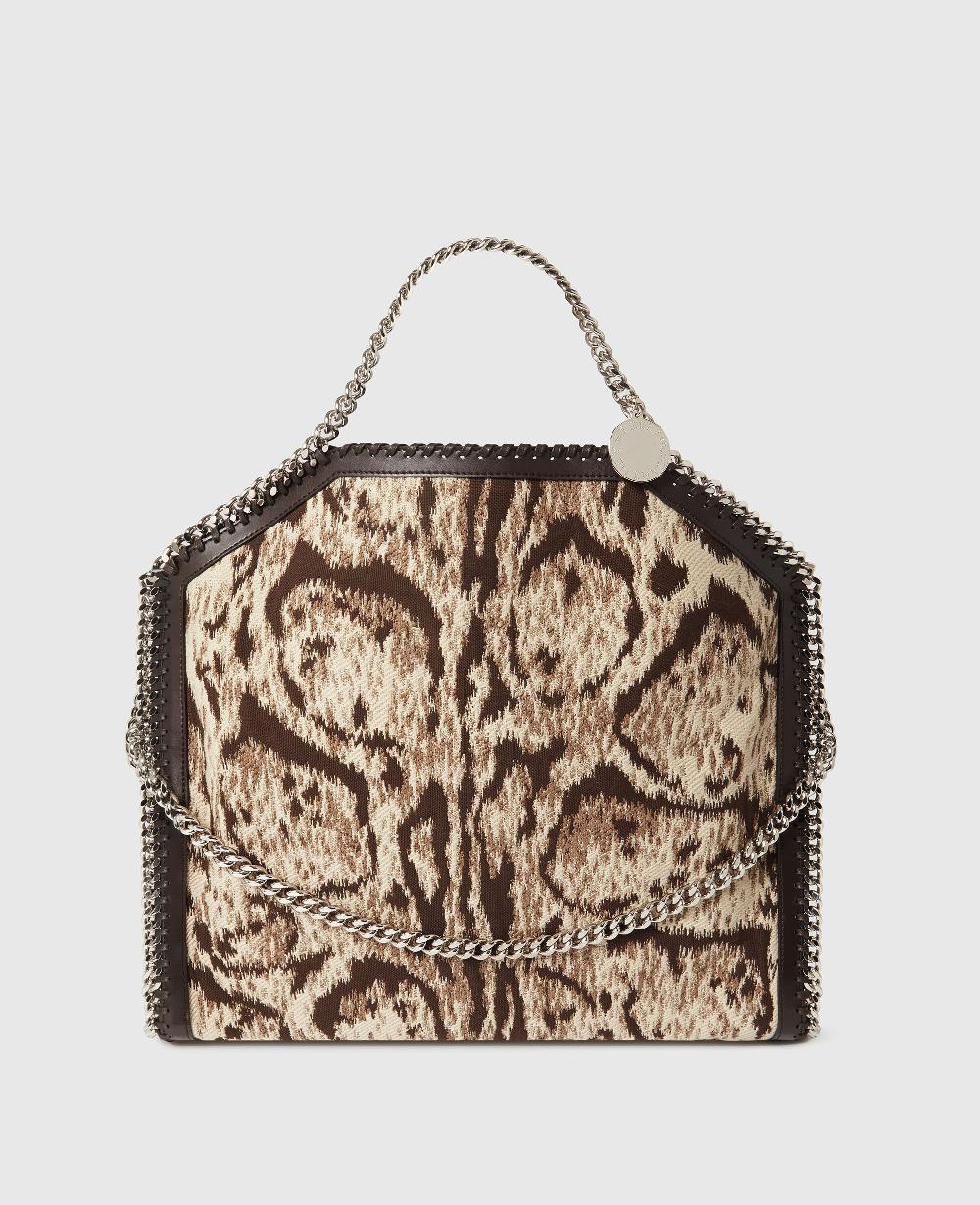 stella Falabella Cloud Leopard Fold-Over Tote Bag