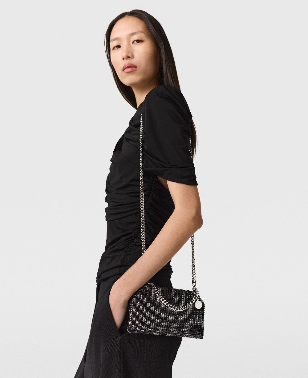 Stella Falabella Crystal Mesh Crossbody Bag