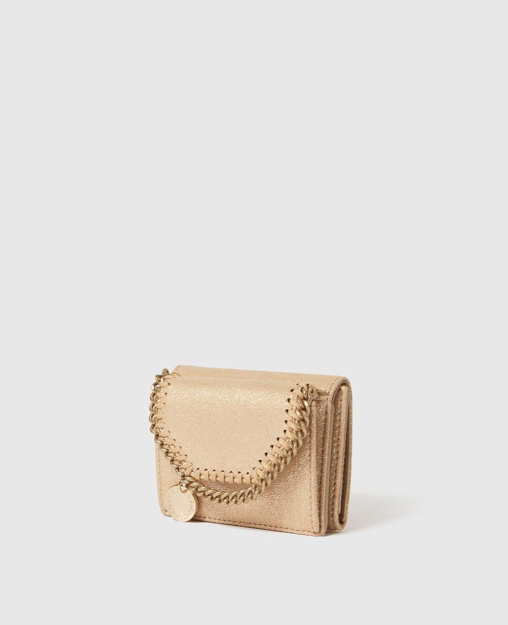 Stella Falabella Metallic Tri-Fold Wallet