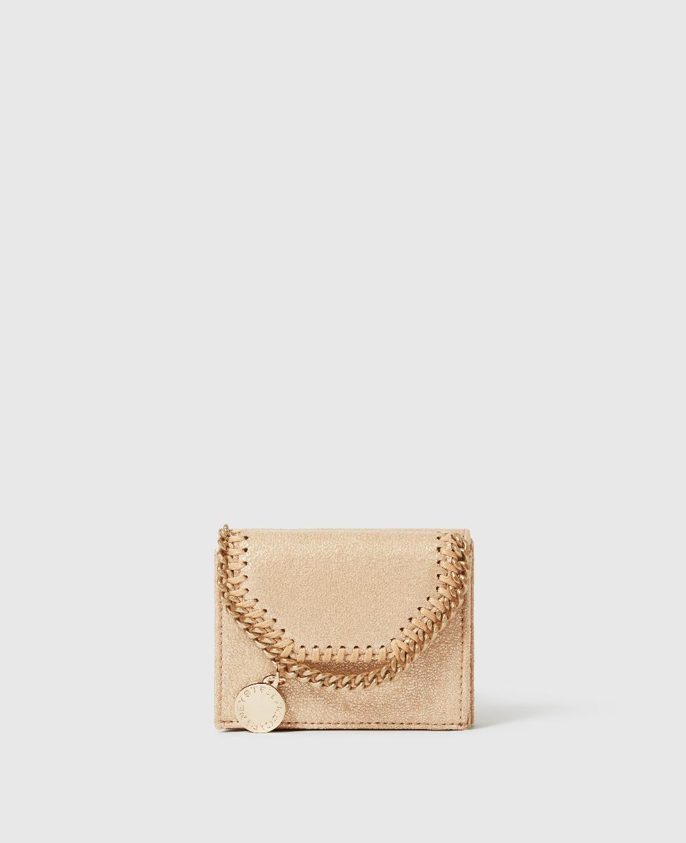 stella Falabella Metallic Tri-Fold Wallet