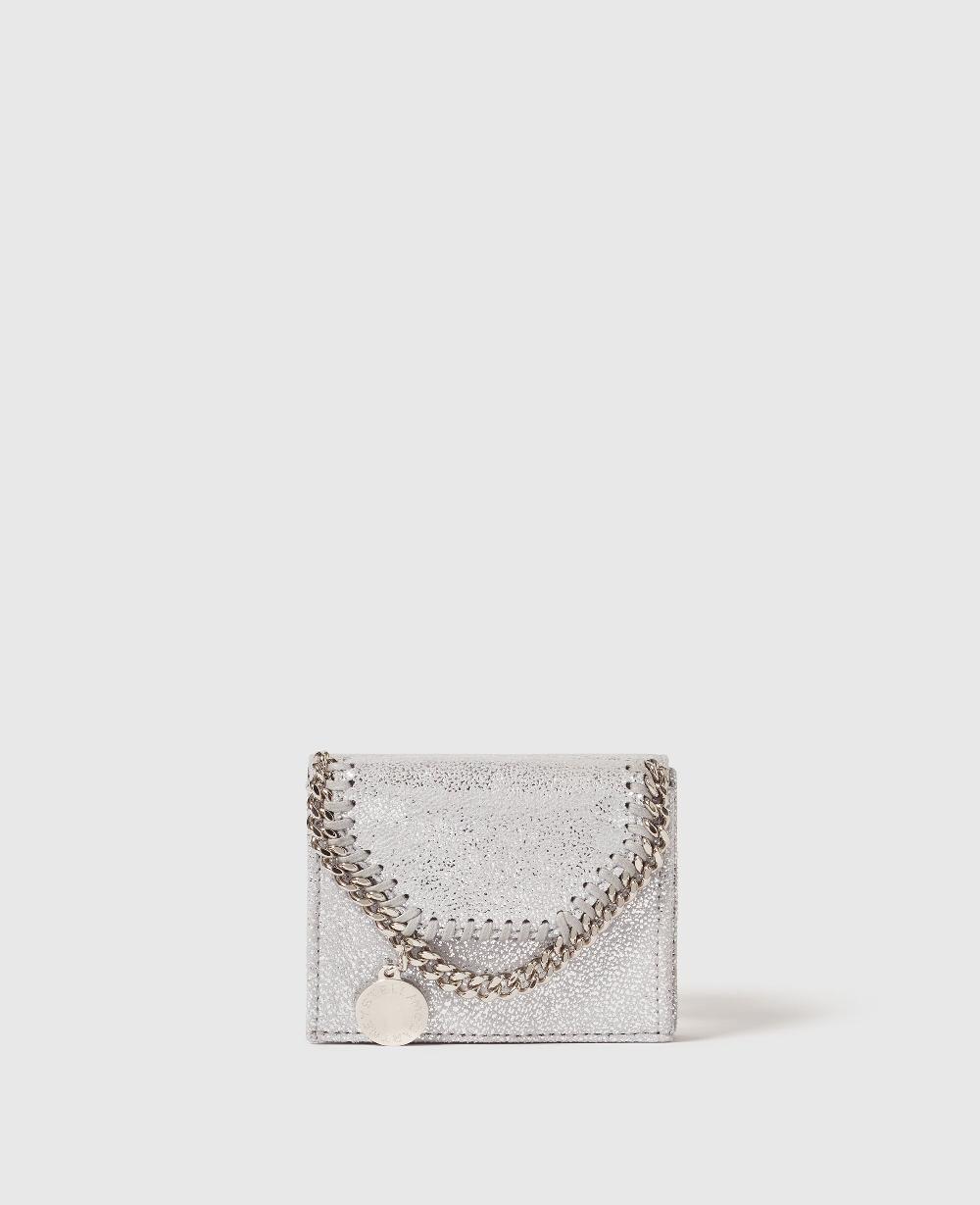 stella Falabella Metallic Tri-Fold Wallet