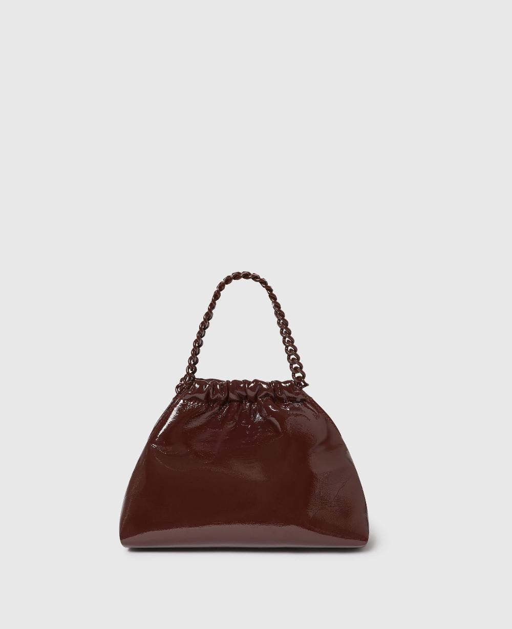 Stella Falabella Patent Drawstring Crossbody Bag