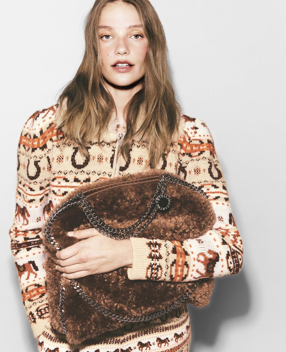 Stella Falabella Plush Fold-Over Tote Bag