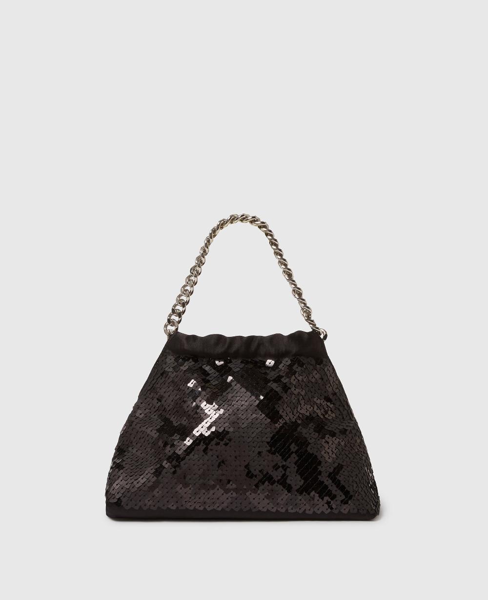 Stella Falabella Sequin Drawstring Crossbody Bag
