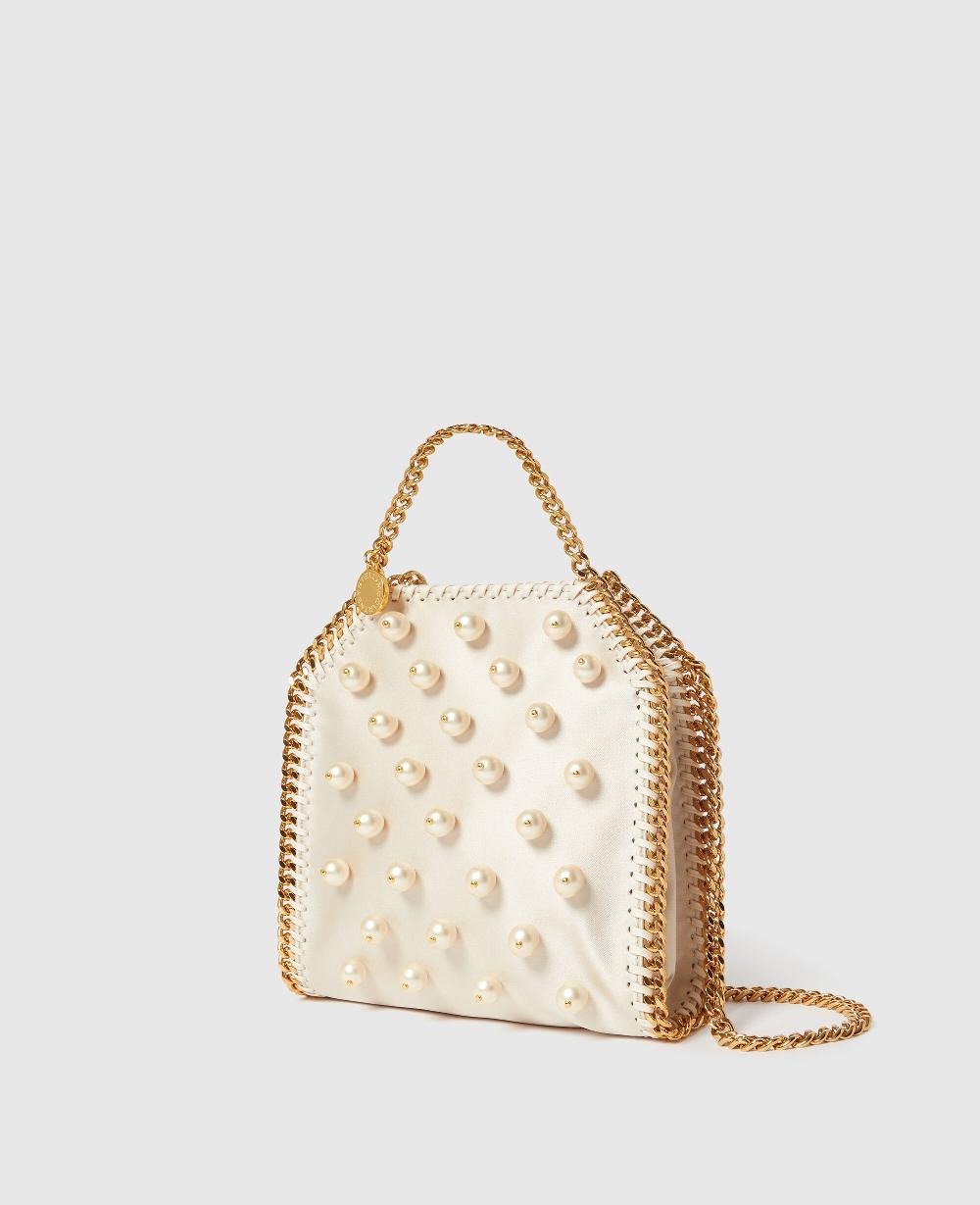 Stella Falabella Vegan Pearl Tiny Tote Bag