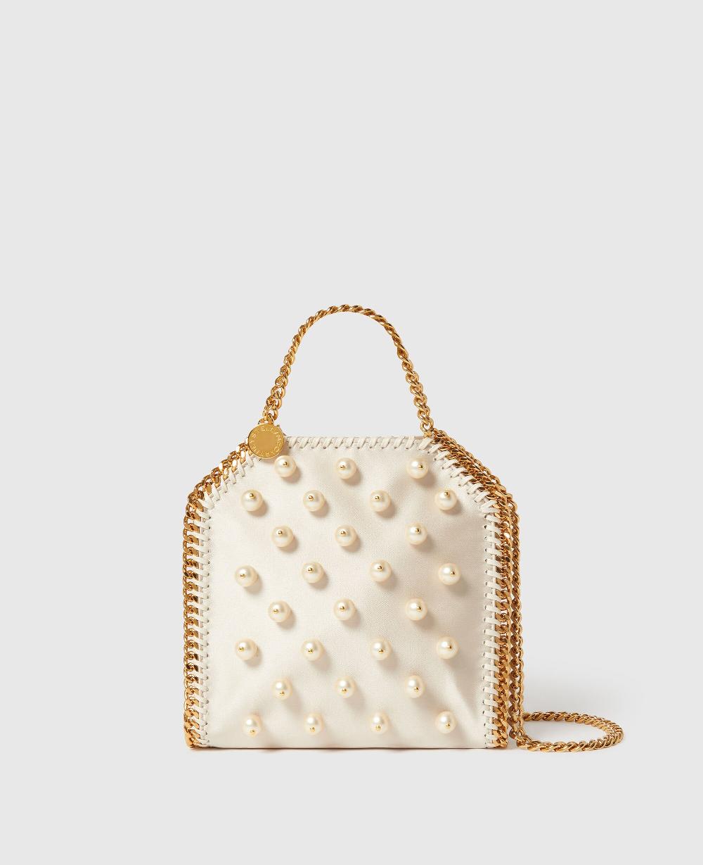 stella Falabella Vegan Pearl Tiny Tote Bag